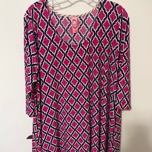 Pink and Navy Dress - XXL